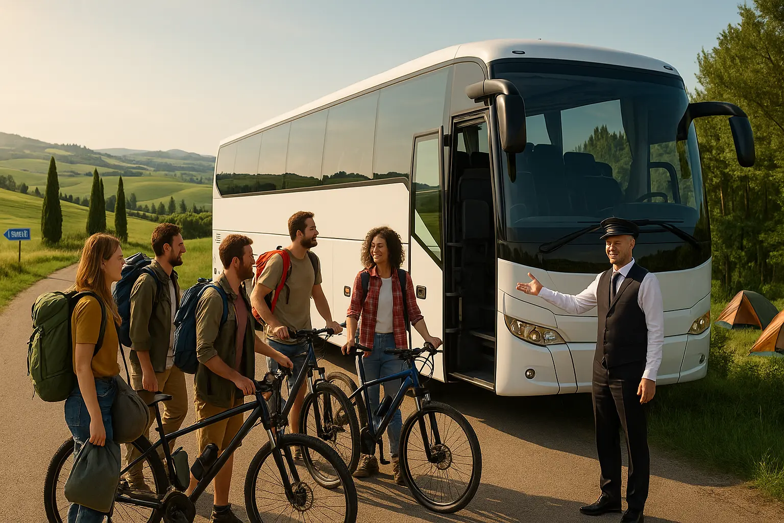 Group Camping in Italy? Here’s Why You Should Charter a Bus with a Driver